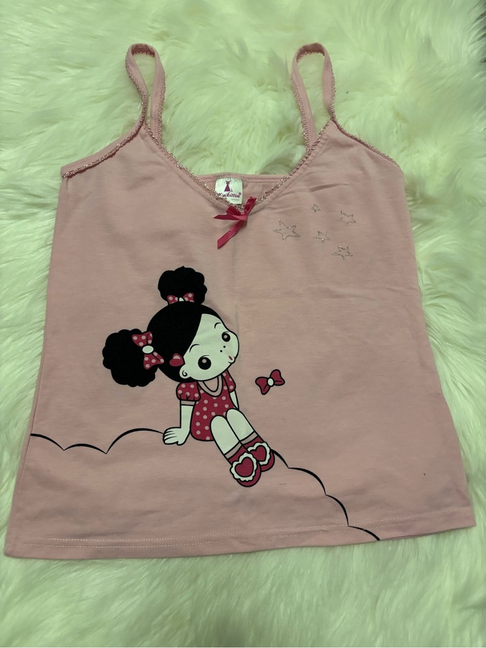 miniwear Pink Girls Character Camisole Tank Top